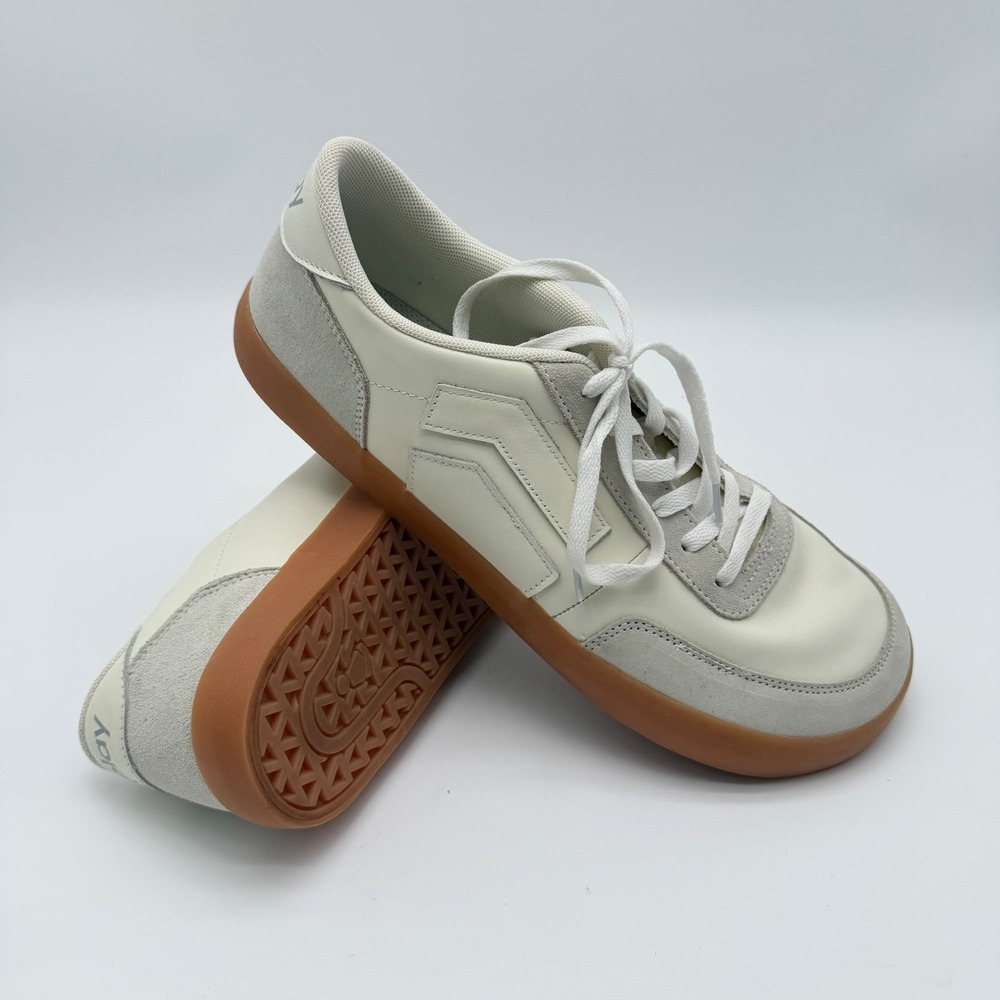 Splay Freestyle White Grey Leather Suede Barefoot Minimalist Shoes Mens 13